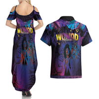 Aotearoa Arts Festival 2025 Couples Matching Summer Maxi Dress and Hawaiian Shirt Maori Music Art Dance - Rhythmic Vibes LT03 - Polynesian Pride