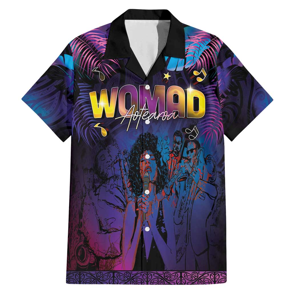 Aotearoa Arts Festival 2025 Family Matching Mermaid Dress and Hawaiian Shirt Maori Music Art Dance - Rhythmic Vibes LT03 Dad's Shirt - Short Sleeve Black - Polynesian Pride