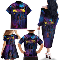 Aotearoa Arts Festival 2025 Family Matching Off The Shoulder Long Sleeve Dress and Hawaiian Shirt Maori Music Art Dance - Rhythmic Vibes LT03 - Polynesian Pride