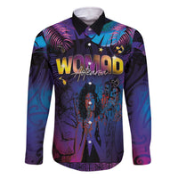Aotearoa Arts Festival 2025 Family Matching Off The Shoulder Long Sleeve Dress and Hawaiian Shirt Maori Music Art Dance - Rhythmic Vibes LT03 Dad's Shirt - Long Sleeve Black - Polynesian Pride