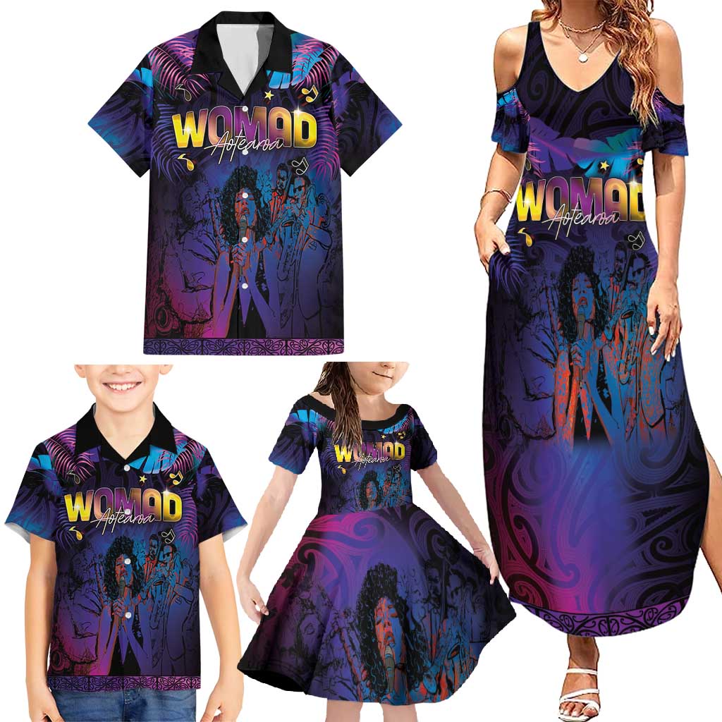 Aotearoa Arts Festival 2025 Family Matching Summer Maxi Dress and Hawaiian Shirt Maori Music Art Dance - Rhythmic Vibes LT03 - Polynesian Pride