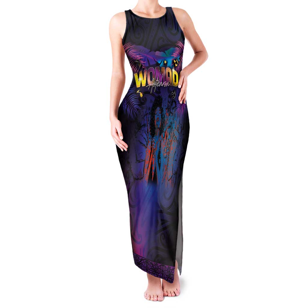 Aotearoa Arts Festival 2025 Family Matching Tank Maxi Dress and Hawaiian Shirt Maori Music Art Dance - Rhythmic Vibes LT03 Mom's Dress Black - Polynesian Pride