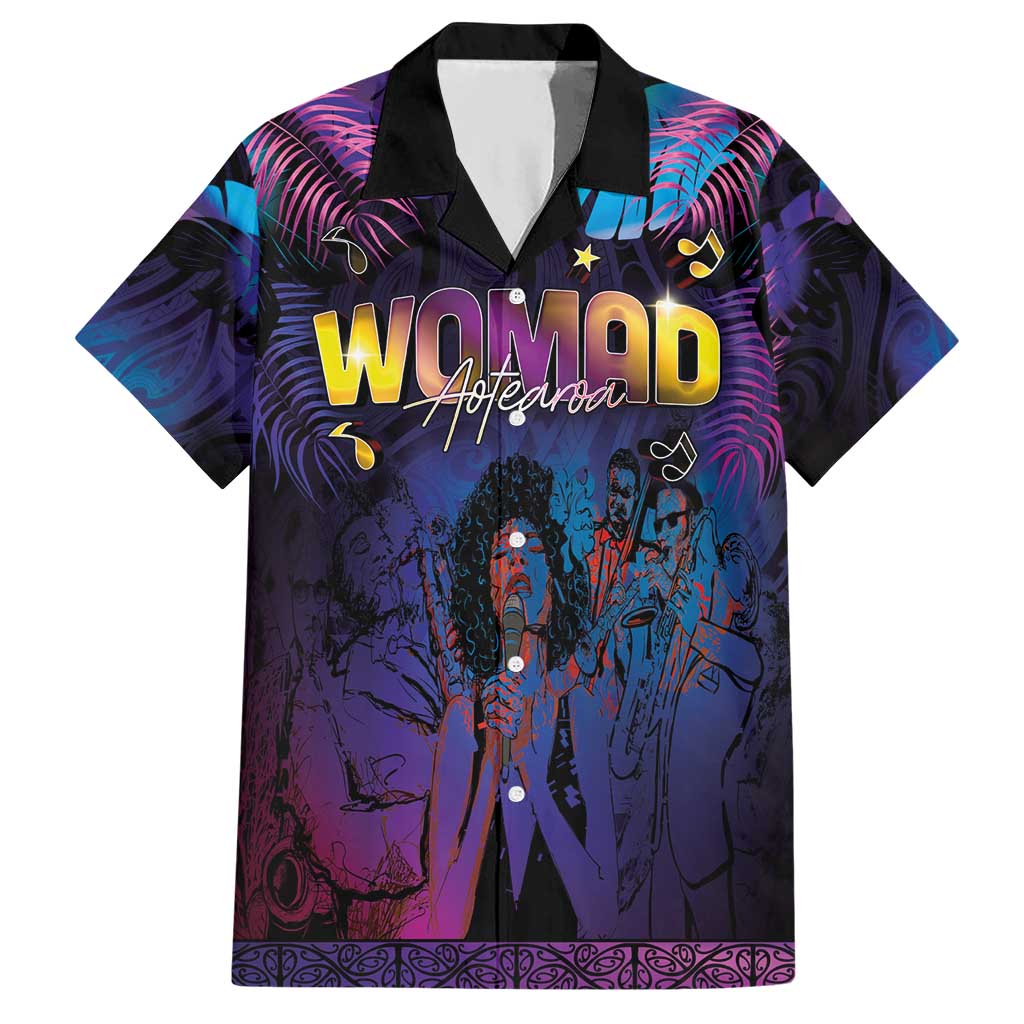 Aotearoa Arts Festival 2025 Hawaiian Shirt Maori Music Art Dance - Rhythmic Vibes LT03 Black - Polynesian Pride