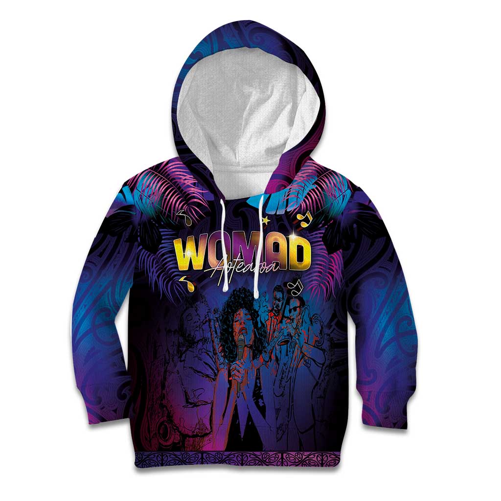 Aotearoa Arts Festival 2025 Kid Hoodie Maori Music Art Dance - Rhythmic Vibes LT03 Hoodie Black - Polynesian Pride