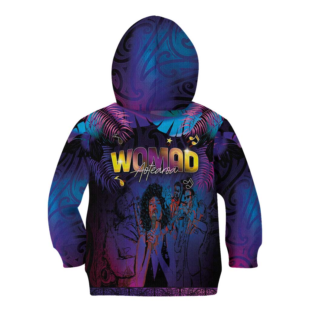 Aotearoa Arts Festival 2025 Kid Hoodie Maori Music Art Dance - Rhythmic Vibes LT03 - Polynesian Pride