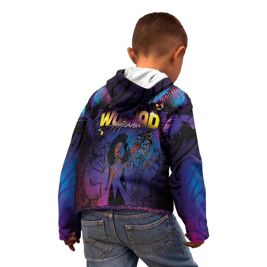 Aotearoa Arts Festival 2025 Kid Hoodie Maori Music Art Dance - Rhythmic Vibes LT03 - Polynesian Pride