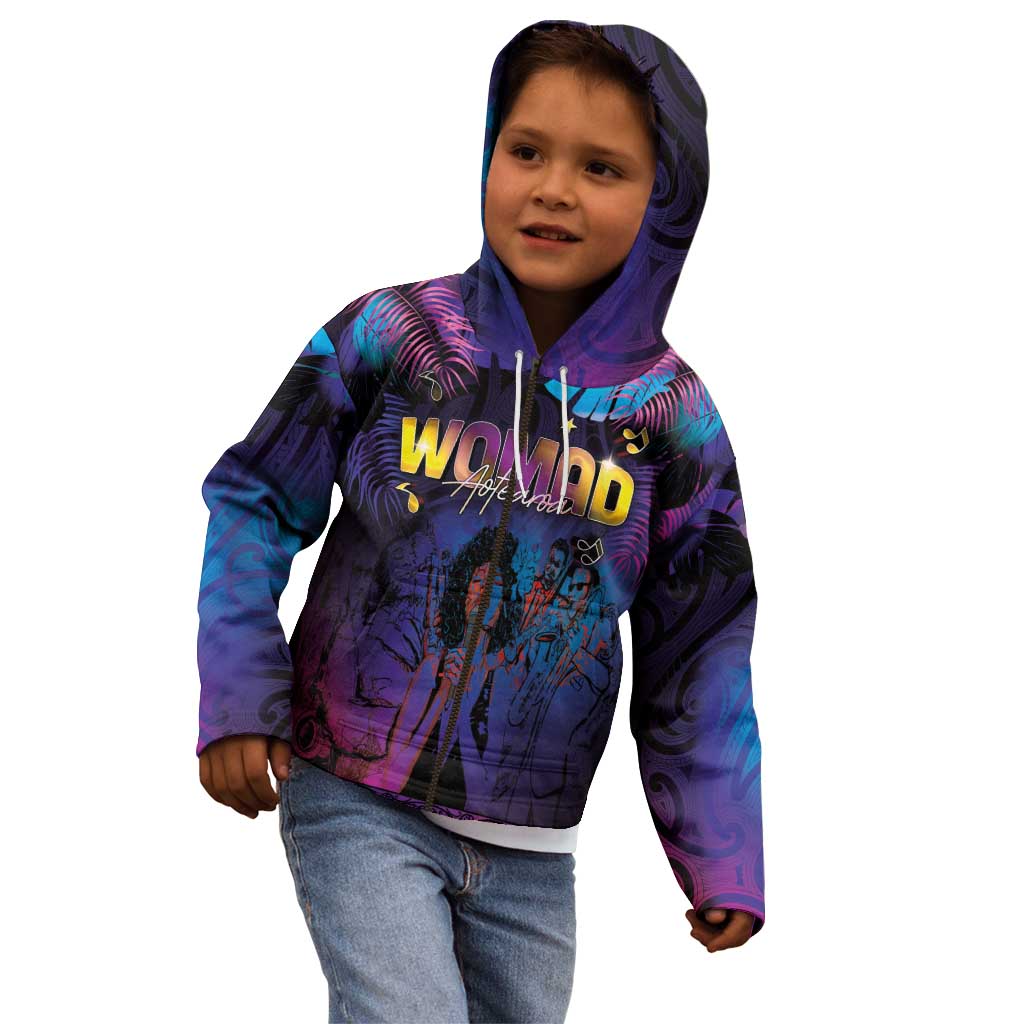 Aotearoa Arts Festival 2025 Kid Hoodie Maori Music Art Dance - Rhythmic Vibes LT03 - Polynesian Pride