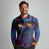 Aotearoa Arts Festival 2025 Long Sleeve Polo Shirt Maori Music Art Dance - Rhythmic Vibes LT03 - Polynesian Pride