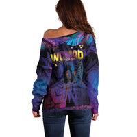 Aotearoa Arts Festival 2025 Off Shoulder Sweater Maori Music Art Dance - Rhythmic Vibes LT03 - Polynesian Pride