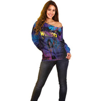 Aotearoa Arts Festival 2025 Off Shoulder Sweater Maori Music Art Dance - Rhythmic Vibes LT03 - Polynesian Pride