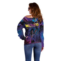 Aotearoa Arts Festival 2025 Off Shoulder Sweater Maori Music Art Dance - Rhythmic Vibes LT03 - Polynesian Pride