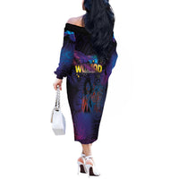 Aotearoa Arts Festival 2025 Off The Shoulder Long Sleeve Dress Maori Music Art Dance - Rhythmic Vibes LT03 - Polynesian Pride