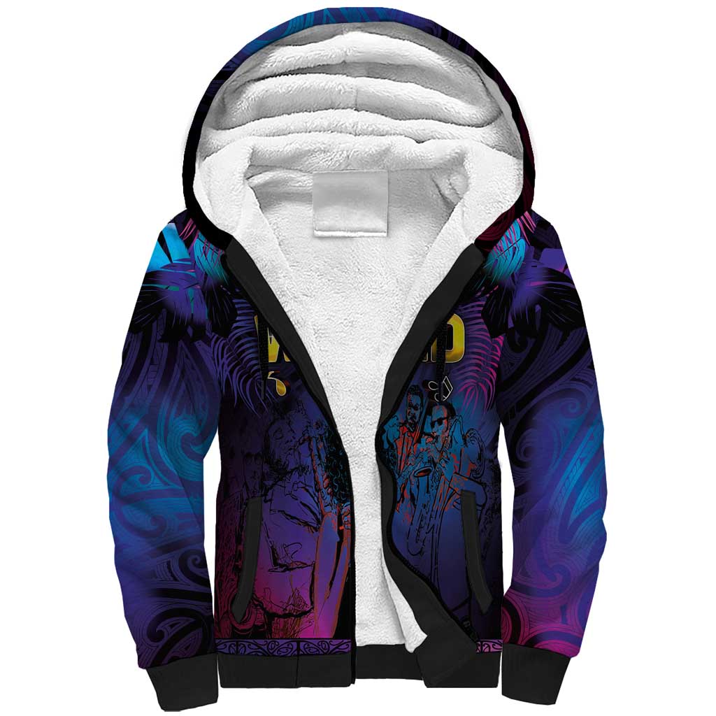 Aotearoa Arts Festival 2025 Sherpa Hoodie Maori Music Art Dance - Rhythmic Vibes LT03 Unisex Black - Polynesian Pride