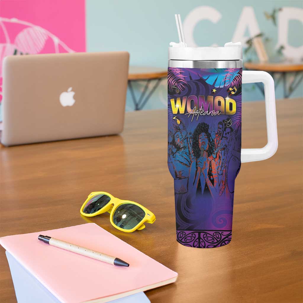 Aotearoa Arts Festival 2025 Tumbler With Handle Maori Music Art Dance - Rhythmic Vibes LT03 - Polynesian Pride