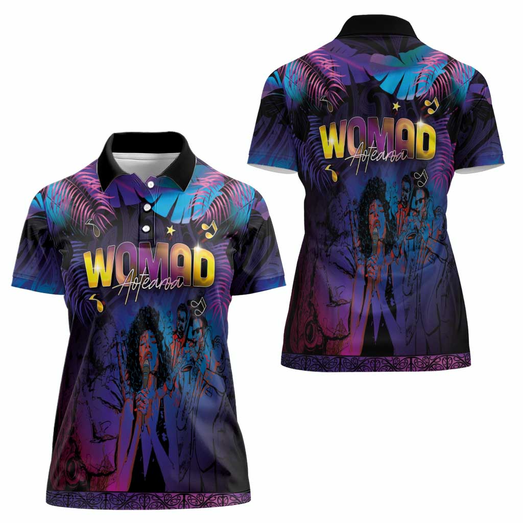 Aotearoa Arts Festival 2025 Women Polo Shirt Maori Music Art Dance - Rhythmic Vibes LT03 - Polynesian Pride