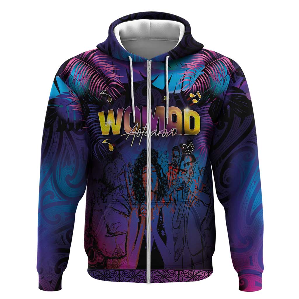 Aotearoa Arts Festival 2025 Zip Hoodie Maori Music Art Dance - Rhythmic Vibes LT03 Zip Hoodie Black - Polynesian Pride
