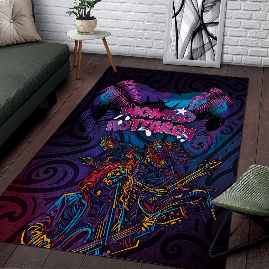 Aotearoa Arts Festival 2025 Area Rug Maori Performing Art and Music - Rhythmic Vibes LT03 Black - Polynesian Pride