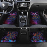 Aotearoa Arts Festival 2025 Car Mats Maori Performing Art and Music - Rhythmic Vibes LT03 Set 4pcs Black - Polynesian Pride