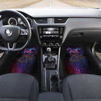 Aotearoa Arts Festival 2025 Car Mats Maori Performing Art and Music - Rhythmic Vibes LT03 Set 2pcs - Front Black - Polynesian Pride
