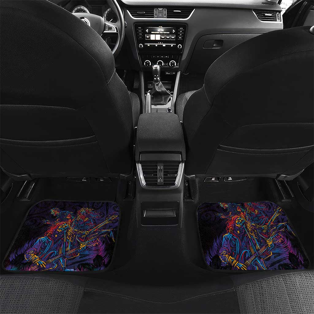 Aotearoa Arts Festival 2025 Car Mats Maori Performing Art and Music - Rhythmic Vibes LT03 Set 2pcs - Back Black - Polynesian Pride