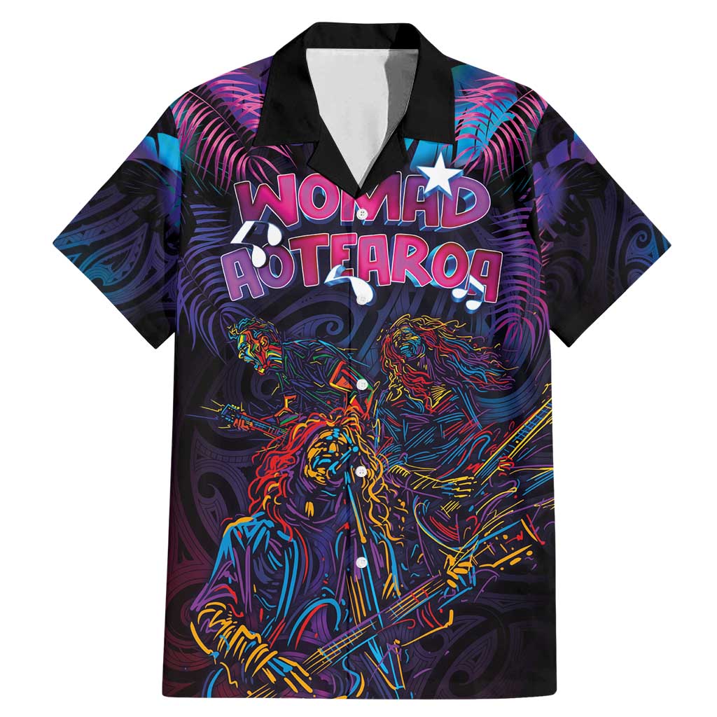 Aotearoa Arts Festival 2025 Family Matching Mermaid Dress and Hawaiian Shirt Maori Performing Art and Music - Rhythmic Vibes LT03 Dad's Shirt - Short Sleeve Black - Polynesian Pride
