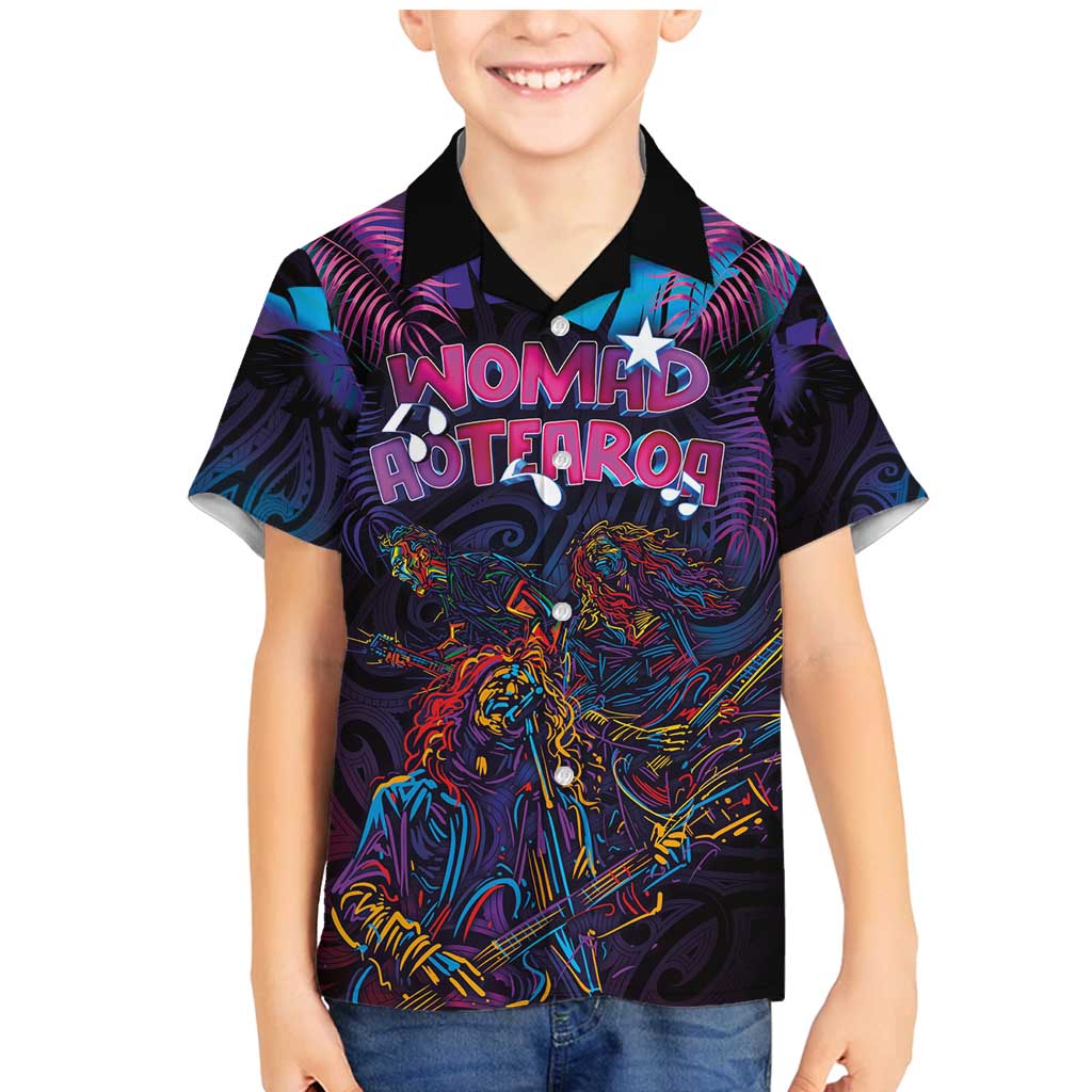 Aotearoa Arts Festival 2025 Family Matching Mermaid Dress and Hawaiian Shirt Maori Performing Art and Music - Rhythmic Vibes LT03 Son's Shirt Black - Polynesian Pride