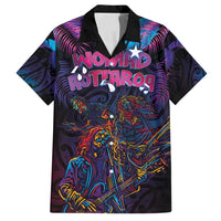 Aotearoa Arts Festival 2025 Family Matching Summer Maxi Dress and Hawaiian Shirt Maori Performing Art and Music - Rhythmic Vibes LT03 Dad's Shirt - Short Sleeve Black - Polynesian Pride
