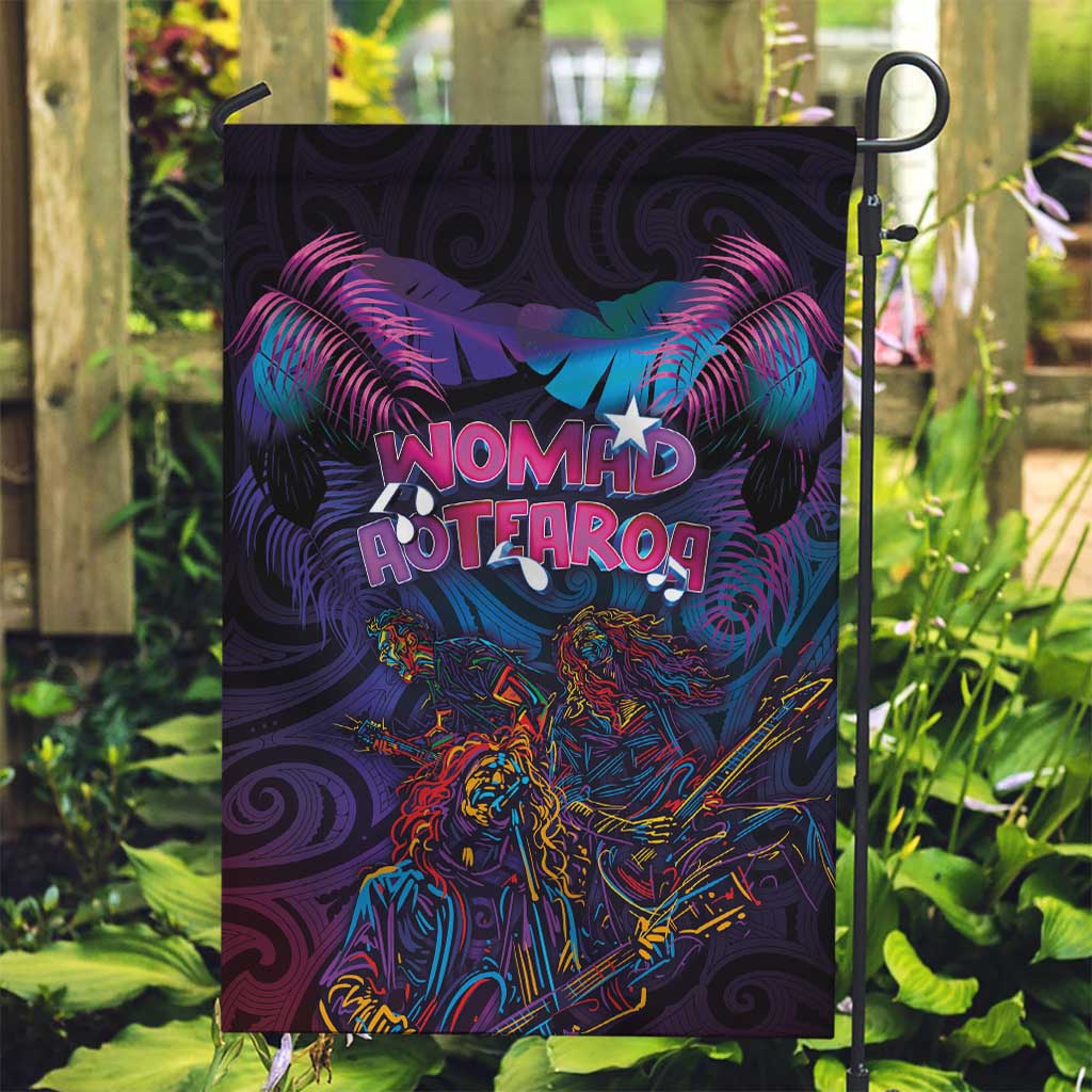 Aotearoa Arts Festival 2025 Garden Flag Maori Performing Art and Music - Rhythmic Vibes LT03 Garden Flag Black - Polynesian Pride