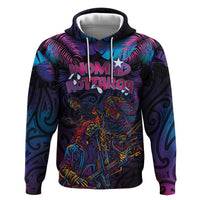 Aotearoa Arts Festival 2025 Hoodie Maori Performing Art and Music - Rhythmic Vibes LT03 Pullover Hoodie Black - Polynesian Pride