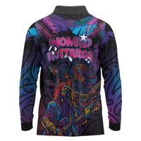 Aotearoa Arts Festival 2025 Long Sleeve Polo Shirt Maori Performing Art and Music - Rhythmic Vibes LT03 - Polynesian Pride