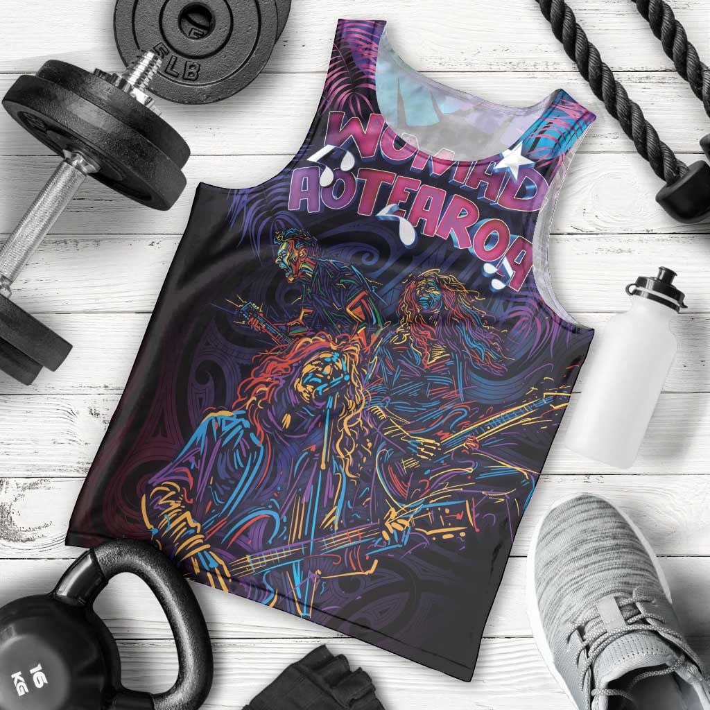 Aotearoa Arts Festival 2025 Men Tank Top Maori Performing Art and Music - Rhythmic Vibes LT03 - Polynesian Pride