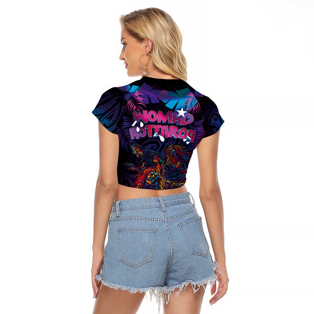 Aotearoa Arts Festival 2025 Raglan Cropped T Shirt Maori Performing Art and Music - Rhythmic Vibes LT03 - Polynesian Pride