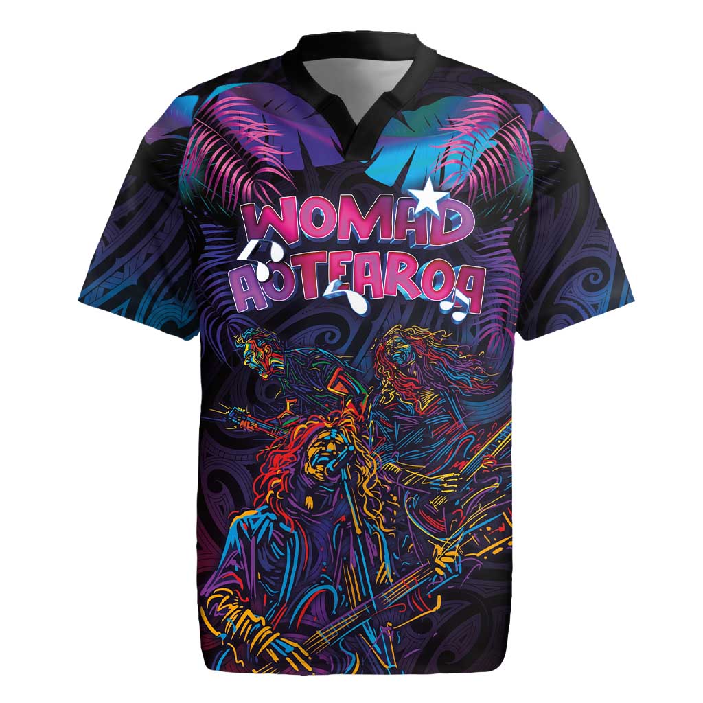 Aotearoa Arts Festival 2025 Rugby Jersey Maori Performing Art and Music - Rhythmic Vibes LT03 Black - Polynesian Pride