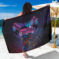 Aotearoa Arts Festival 2025 Sarong Maori Performing Art and Music - Rhythmic Vibes LT03 One Size 44 x 66 inches Black - Polynesian Pride