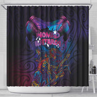 Aotearoa Arts Festival 2025 Shower Curtain Maori Performing Art and Music - Rhythmic Vibes LT03 - Polynesian Pride