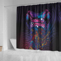 Aotearoa Arts Festival 2025 Shower Curtain Maori Performing Art and Music - Rhythmic Vibes LT03 - Polynesian Pride