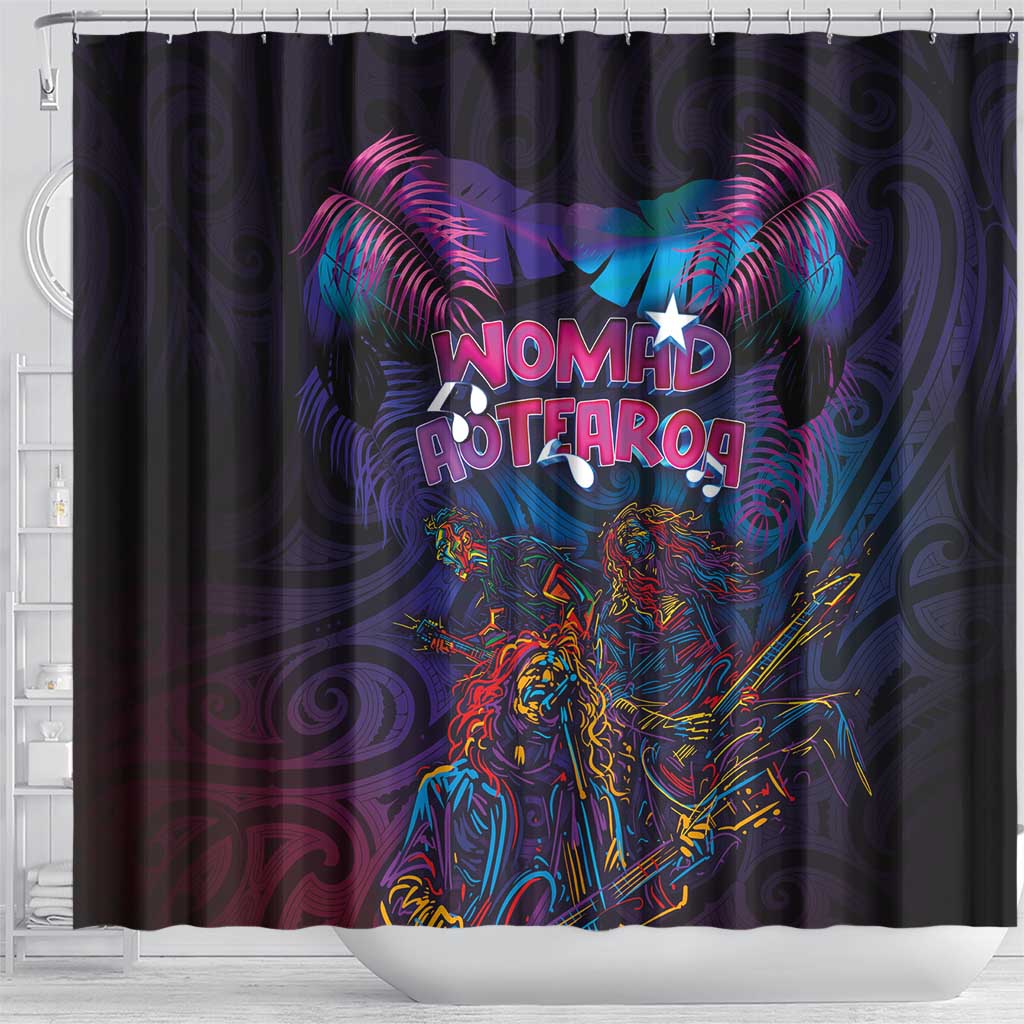Aotearoa Arts Festival 2025 Shower Curtain Maori Performing Art and Music - Rhythmic Vibes LT03 - Polynesian Pride