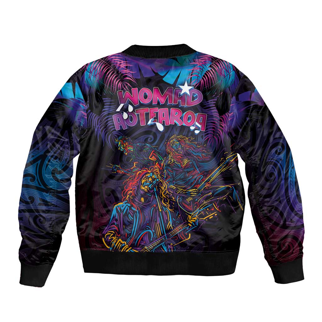 Aotearoa Arts Festival 2025 Sleeve Zip Bomber Jacket Maori Performing Art and Music - Rhythmic Vibes LT03 - Polynesian Pride