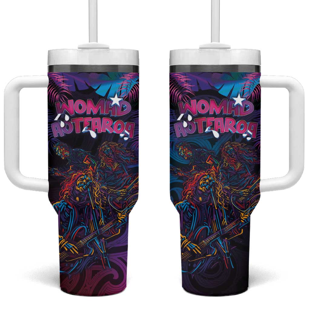 Aotearoa Arts Festival 2025 Tumbler With Handle Maori Performing Art and Music - Rhythmic Vibes LT03 One Size: 40 oz Black - Polynesian Pride