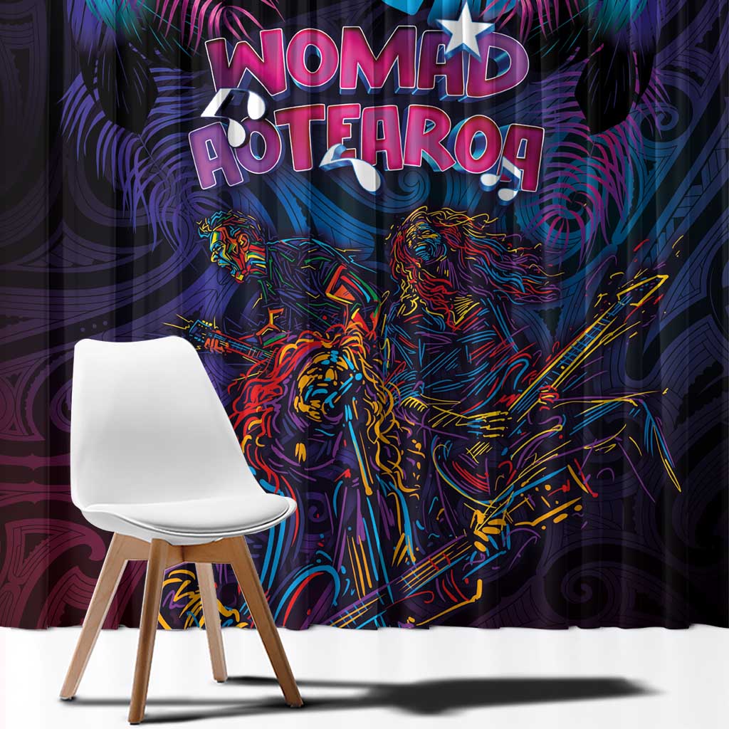 Aotearoa Arts Festival 2025 Window Curtain Maori Performing Art and Music - Rhythmic Vibes LT03 - Polynesian Pride