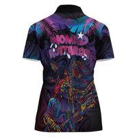 Aotearoa Arts Festival 2025 Women Polo Shirt Maori Performing Art and Music - Rhythmic Vibes LT03 - Polynesian Pride