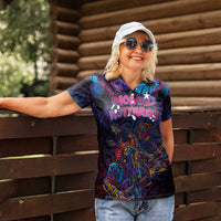 Aotearoa Arts Festival 2025 Women Polo Shirt Maori Performing Art and Music - Rhythmic Vibes LT03 - Polynesian Pride