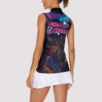 Aotearoa Arts Festival 2025 Women Sleeveless Polo Shirt Maori Performing Art and Music - Rhythmic Vibes LT03 - Polynesian Pride