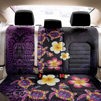 Hawaiian Turtles and Plumeria Back Car Seat Cover Polynesian Art Tribal Tattoo Deep Violet Color LT03 - Polynesian Pride