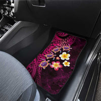 Hawaiian Turtles and Plumeria Car Mats Polynesian Art Tribal Tattoo Cerise LT03 - Polynesian Pride