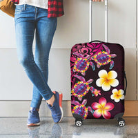 Hawaiian Turtles and Plumeria Luggage Cover Polynesian Art Tribal Tattoo Cerise LT03 - Polynesian Pride