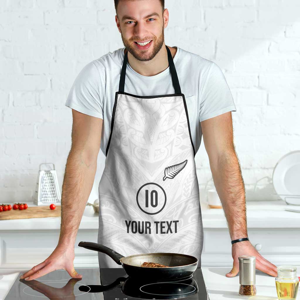 Custom New Zealand Football Apron The Whites-Sporty T90 Style LT03 - Polynesian Pride
