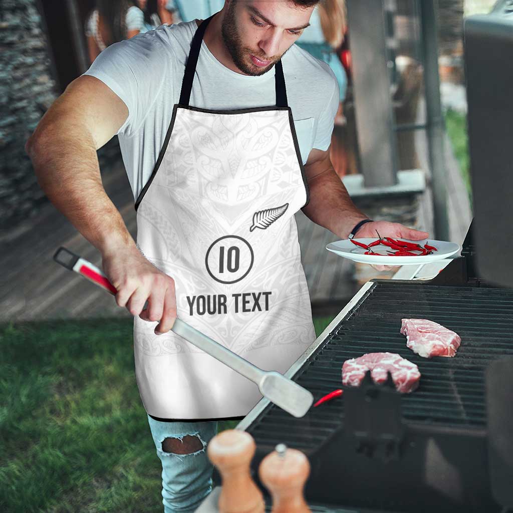 Custom New Zealand Football Apron The Whites-Sporty T90 Style LT03 - Polynesian Pride