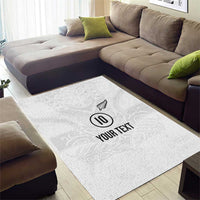 Custom New Zealand Football Area Rug The Whites-Sporty T90 Style LT03 - Polynesian Pride