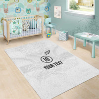 Custom New Zealand Football Area Rug The Whites-Sporty T90 Style LT03 - Polynesian Pride